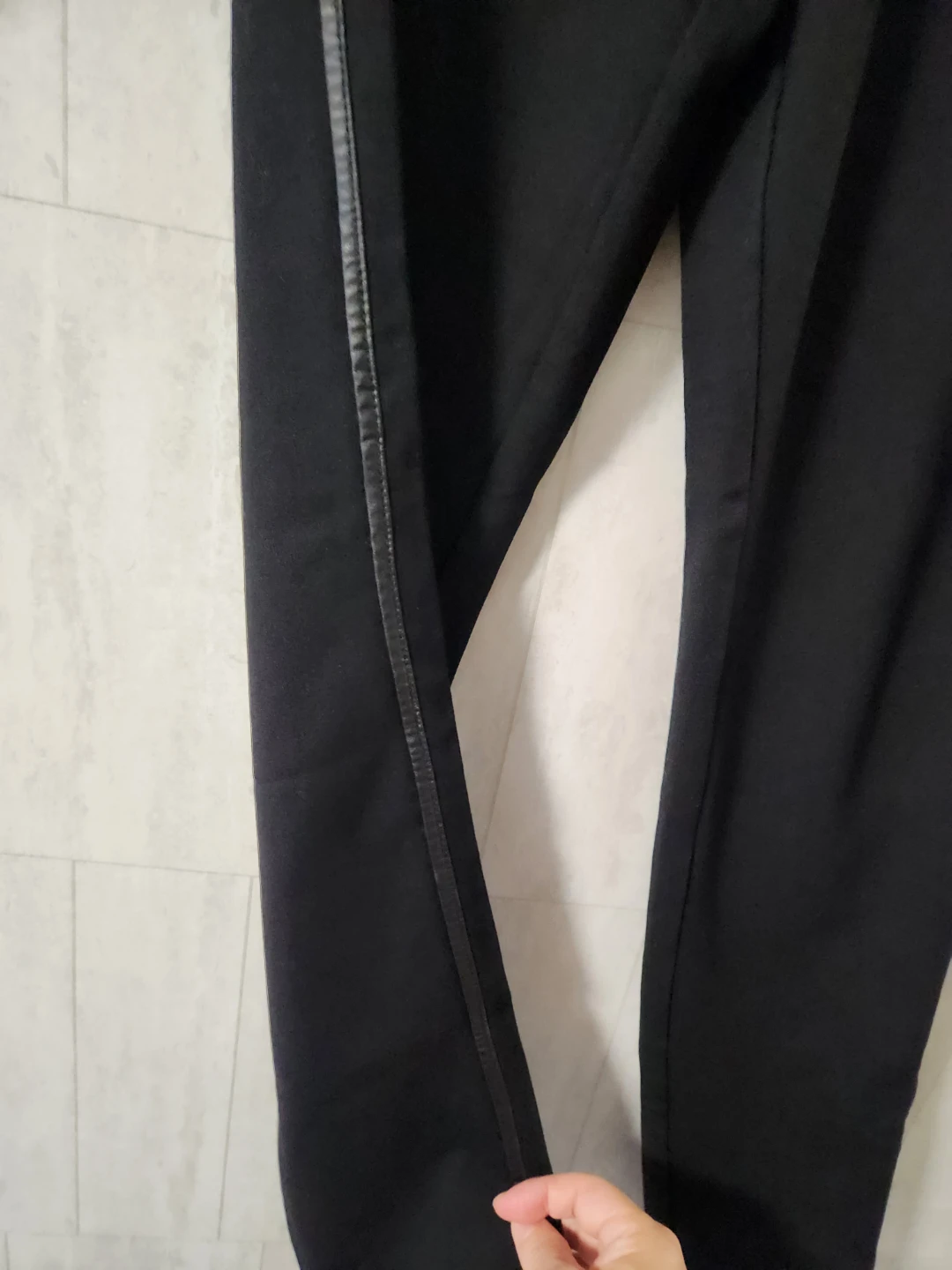 Black Pants with Tuxedo Stripe
