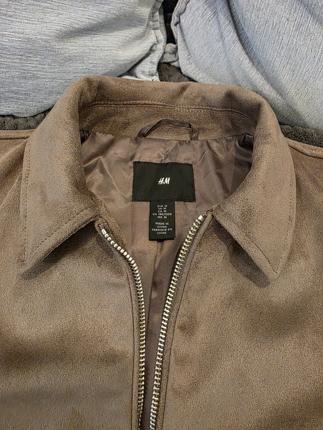 H&M Brown Suede-Look Jacket Medium - photo 3