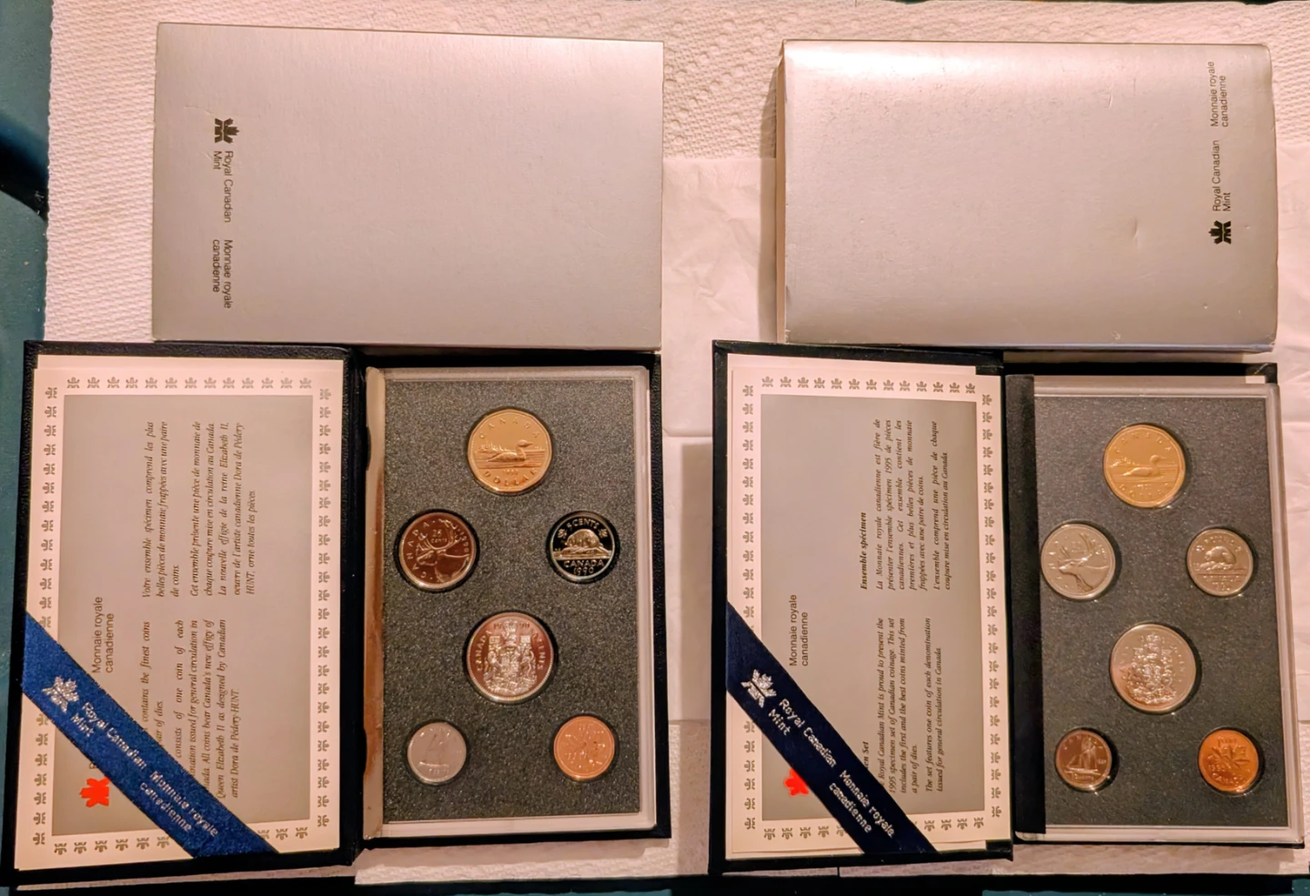 RCM Specimen Coin Sets - 1990 & 1995
