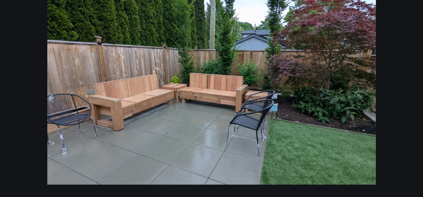 Custom Built Outdoor L-Shaped Sectional Bench with Storage - photo 4