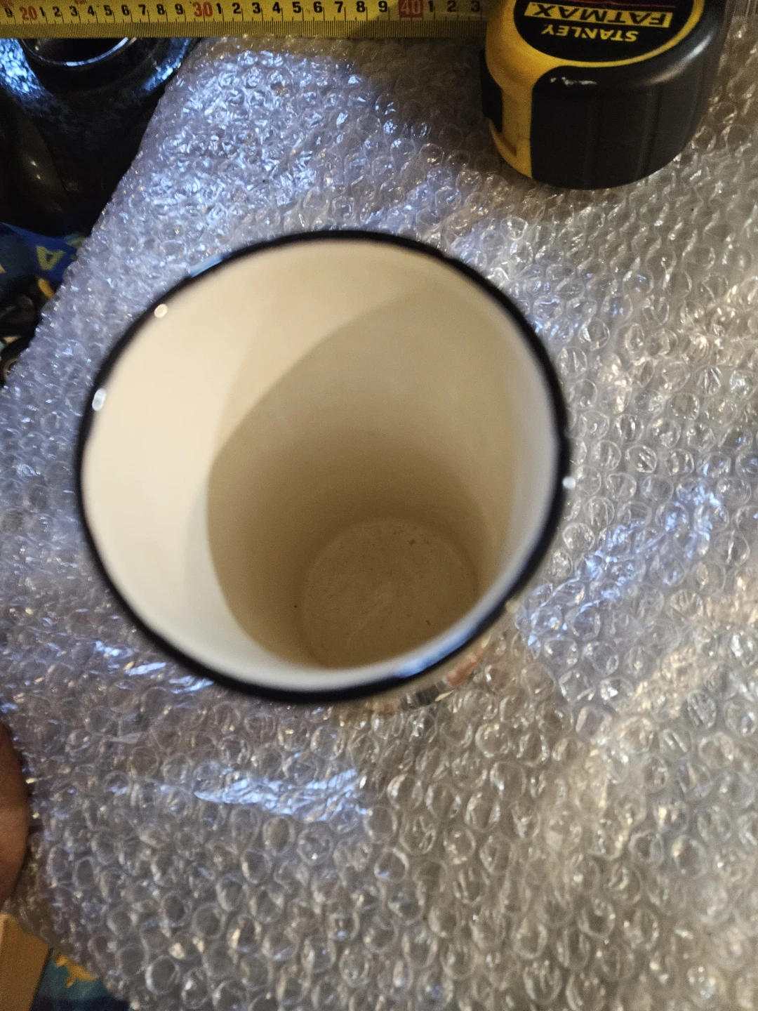 Ceramic Vase with Brown and Black Leaf Pattern - photo 5