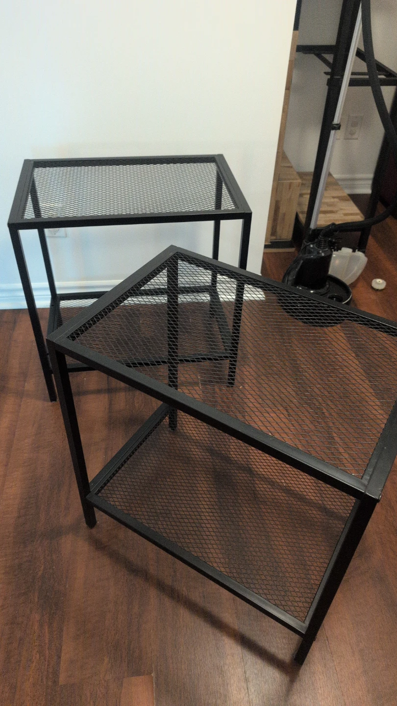 2x Black Metal Shelving Unit - photo 2
