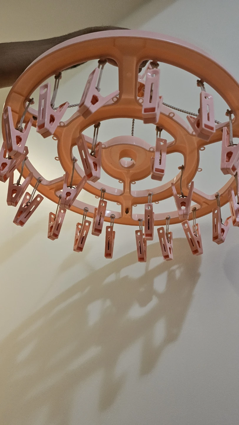 Pink Clothes Drying Hanger with Clips - photo 4