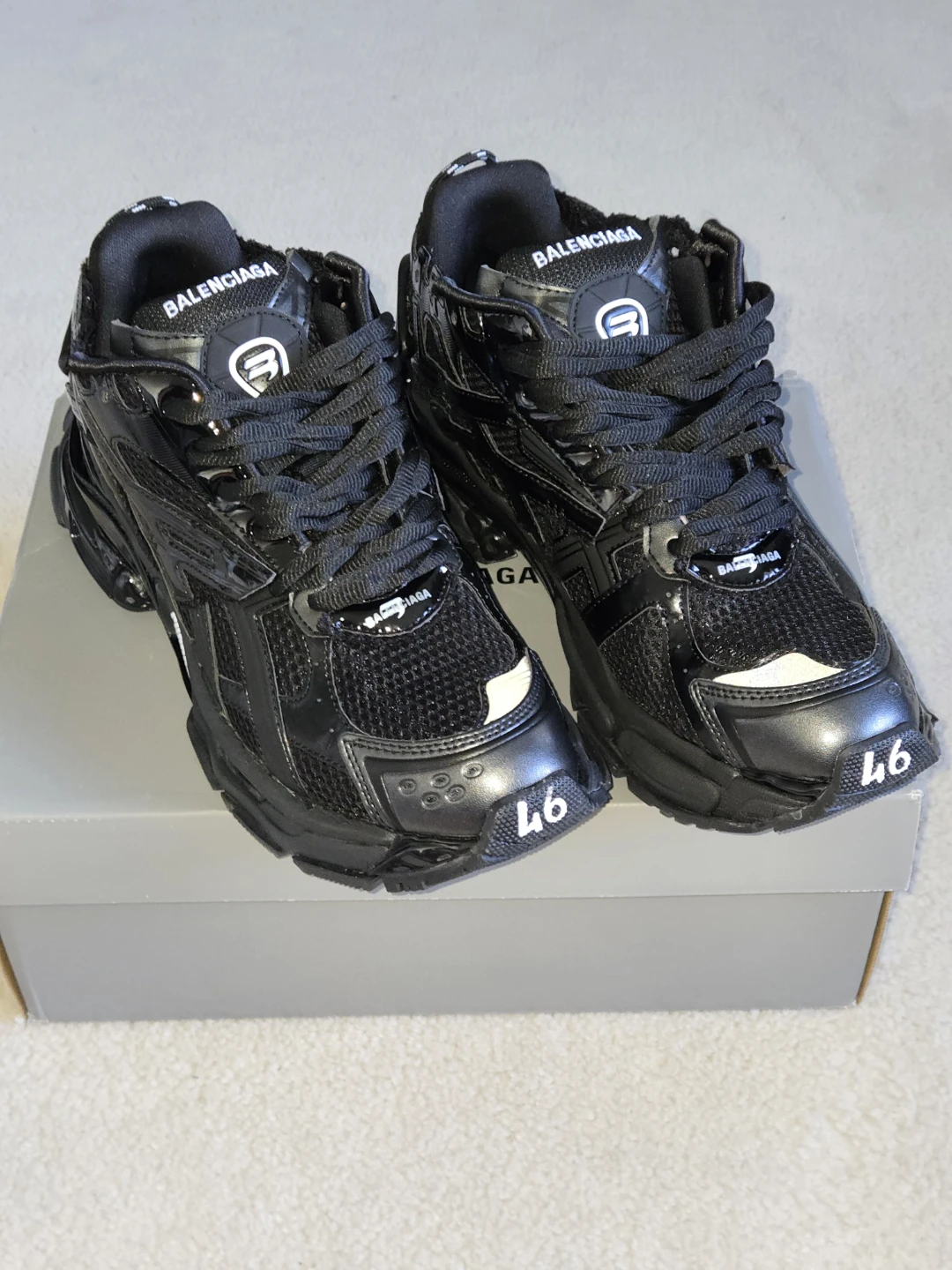Balenciaga Black Runner Sneakers - photo 2