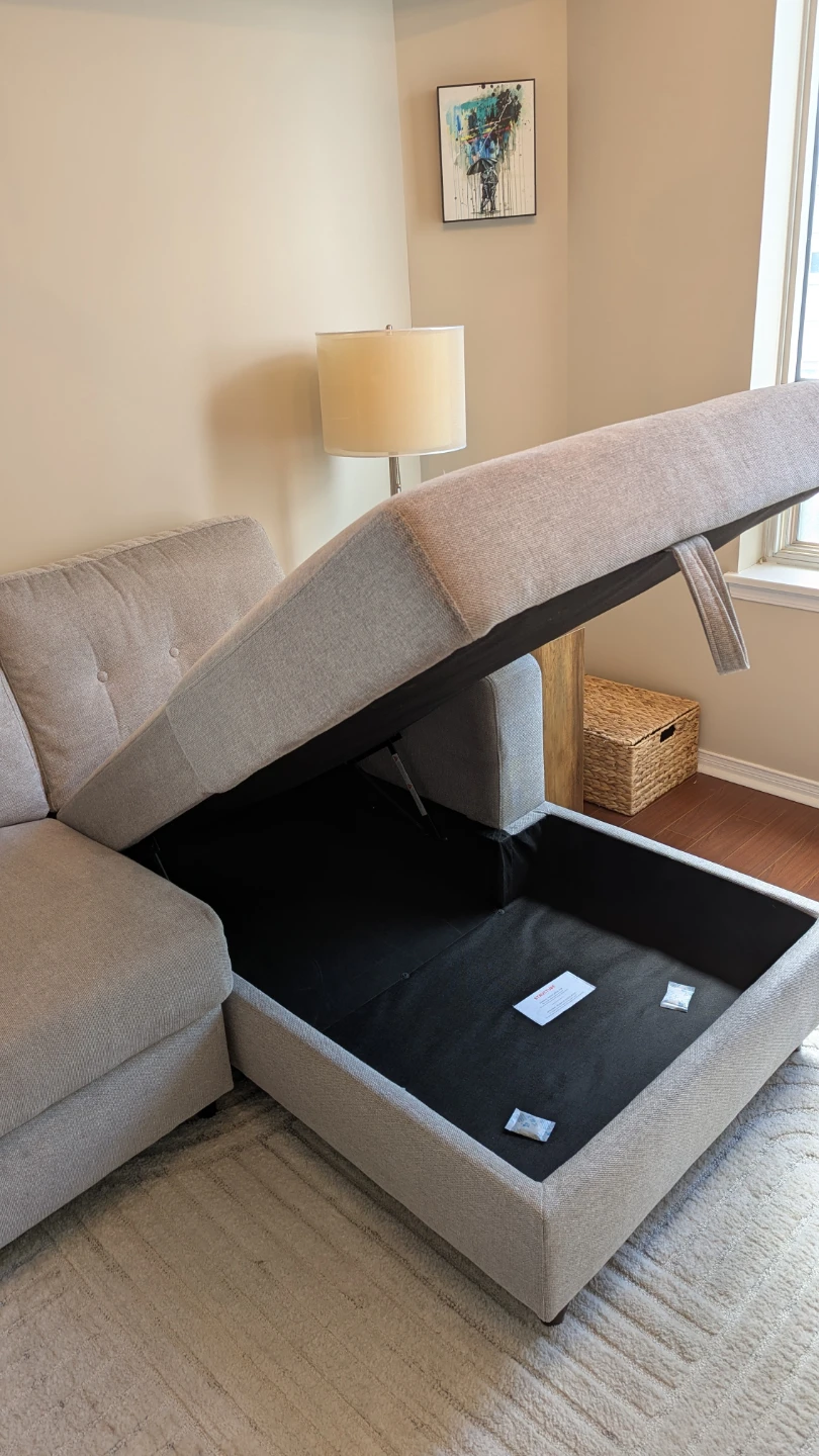 Structube: Renee Sectional Sofa-Bed with Storage - photo 3