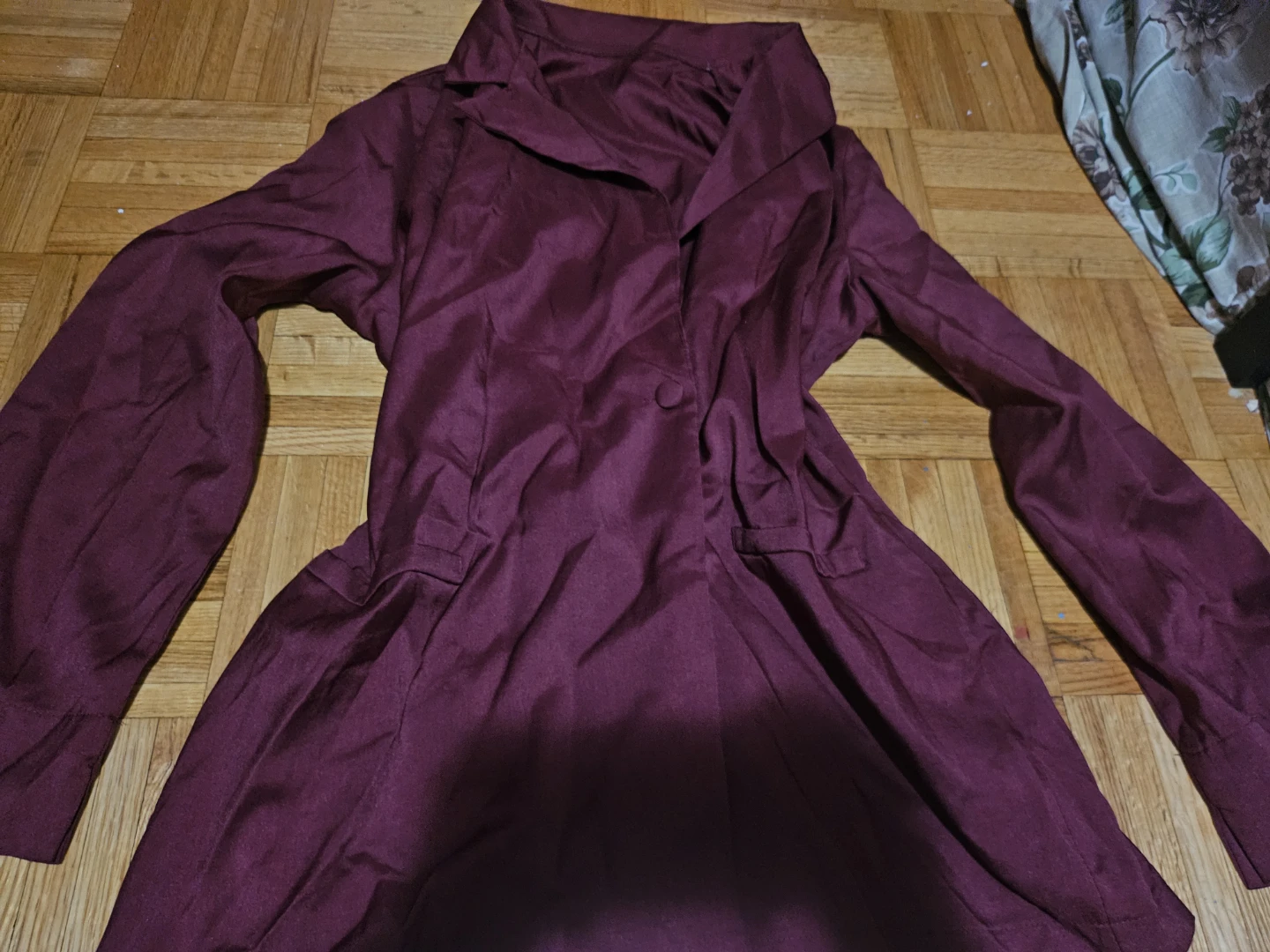 Maroon Blazer with skirt with belt - photo 4