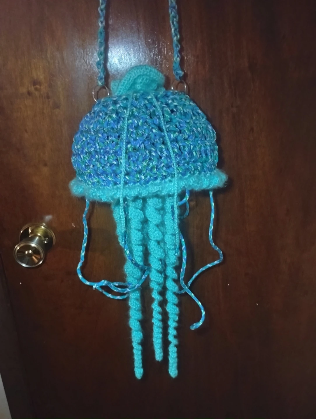 Handmade Crocheted Jellyfish Bag
