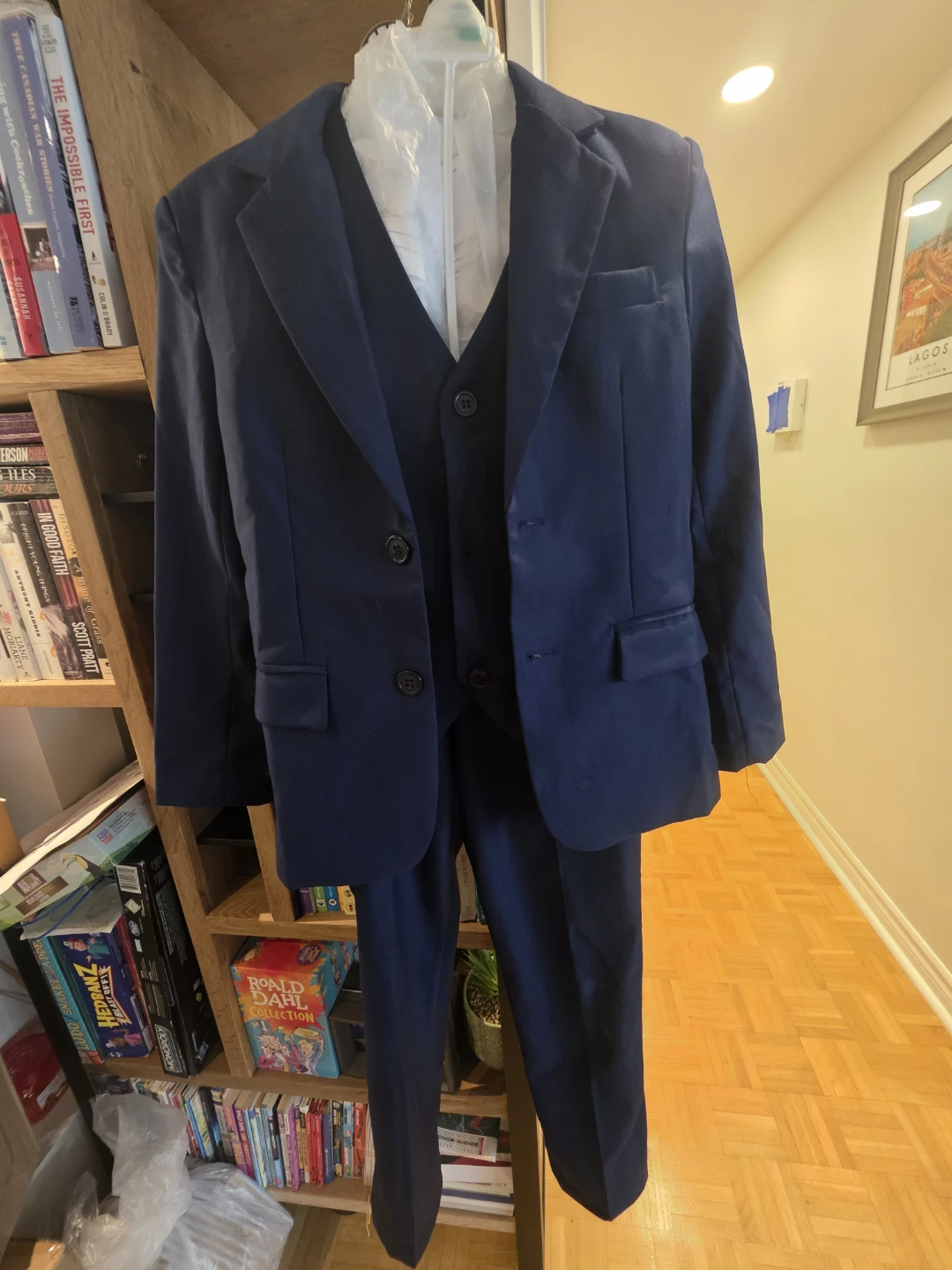 A&J DESIGN Navy Blue Boys Suit - photo 2