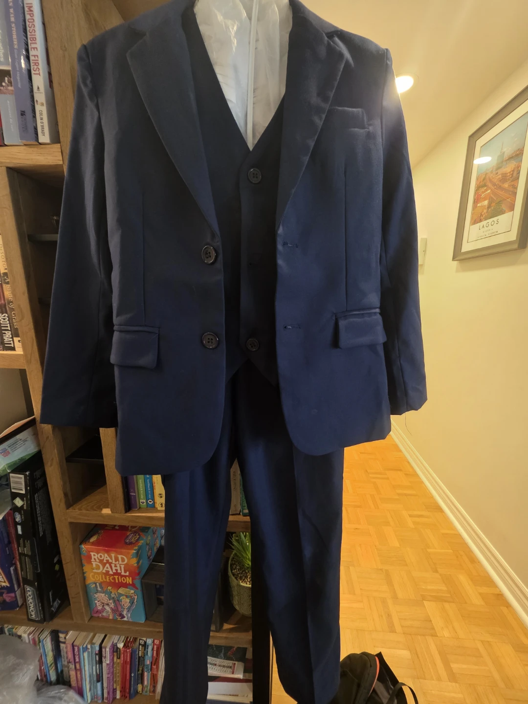 A&J DESIGN Navy Blue Boys Suit - photo 3