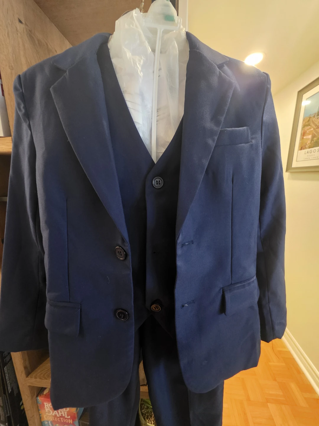 A&J DESIGN Navy Blue Boys Suit - photo 5