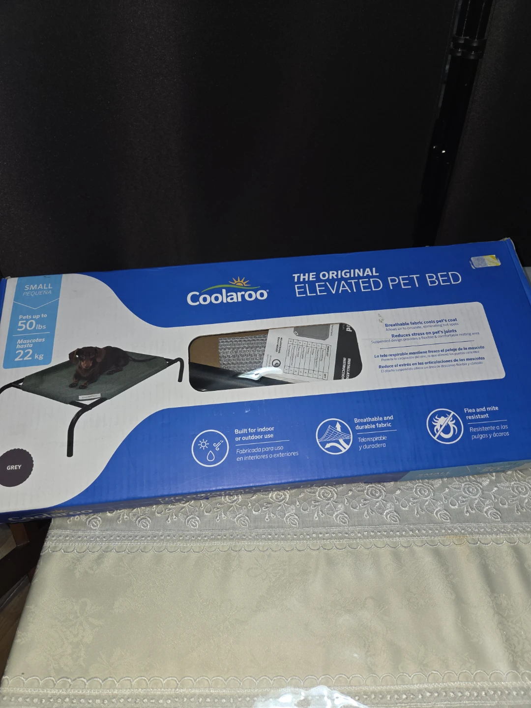 Coolaroo The Original Elevated Pet Bed - Small Grey