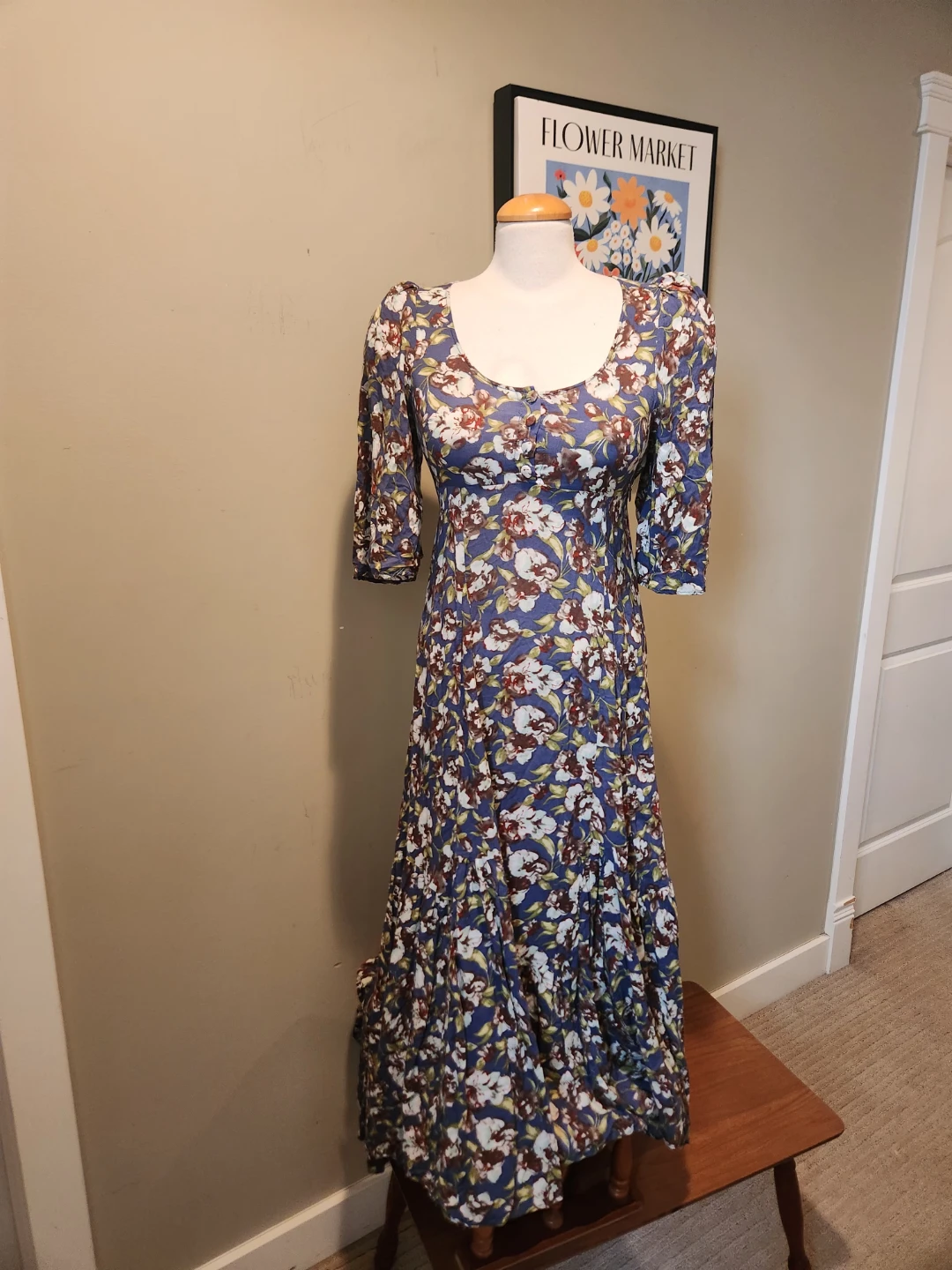 FANTASIC Floral FIT and FLARE Maxi Dress