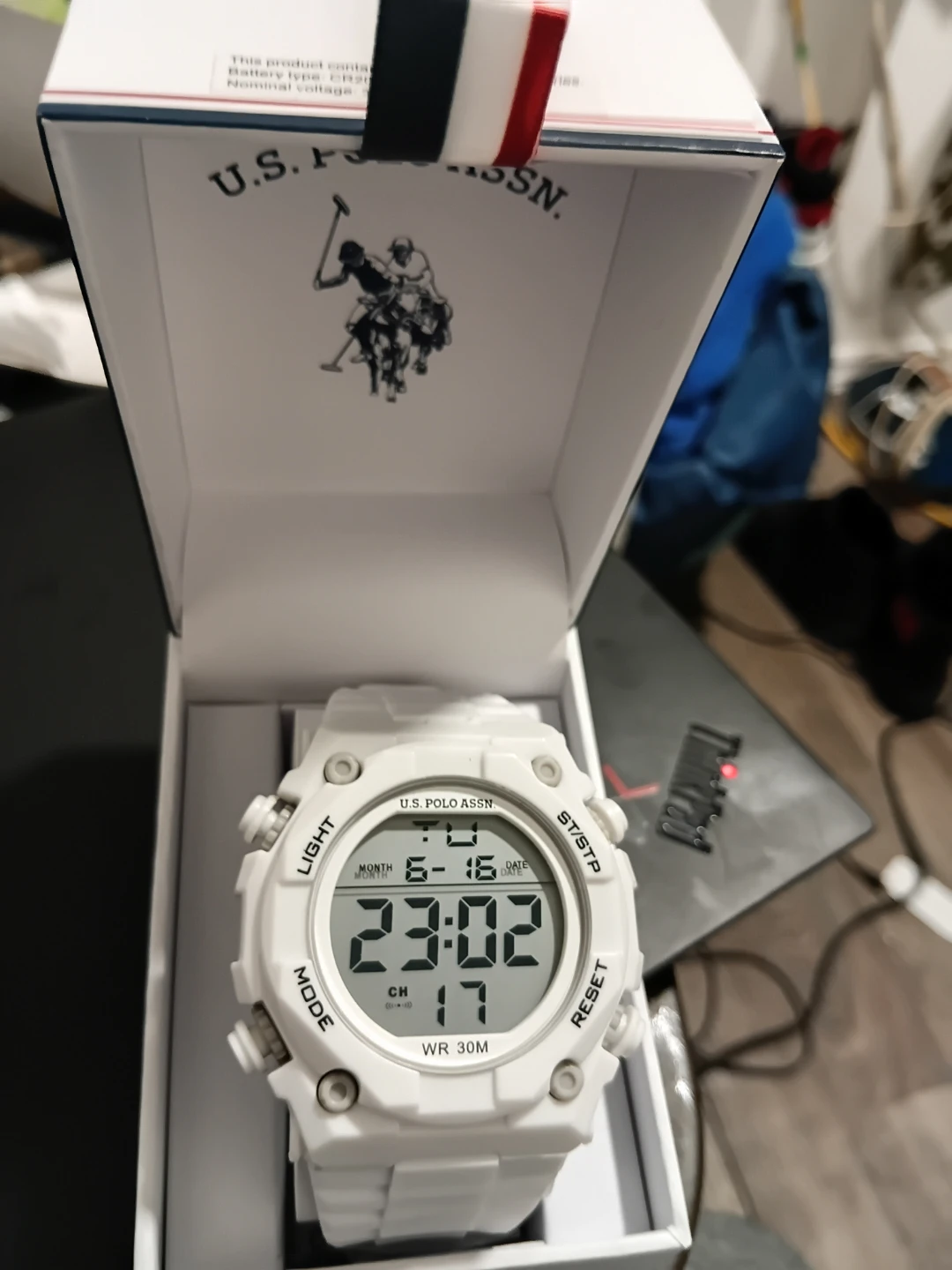 U.S. Polo Assn. White Digital Watch - photo 4