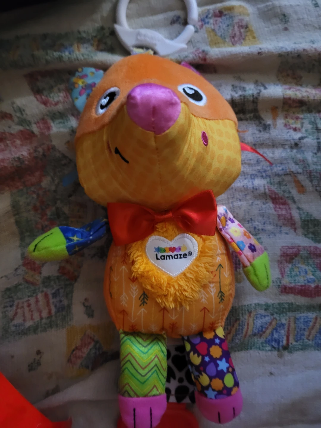 Lamaze Clip & Go Flannery the Fox, a multi-sensory activity toy.