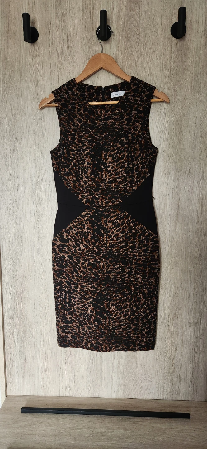 Calvin Klein Leopard Print Sheath Dress Size 4 - photo 3