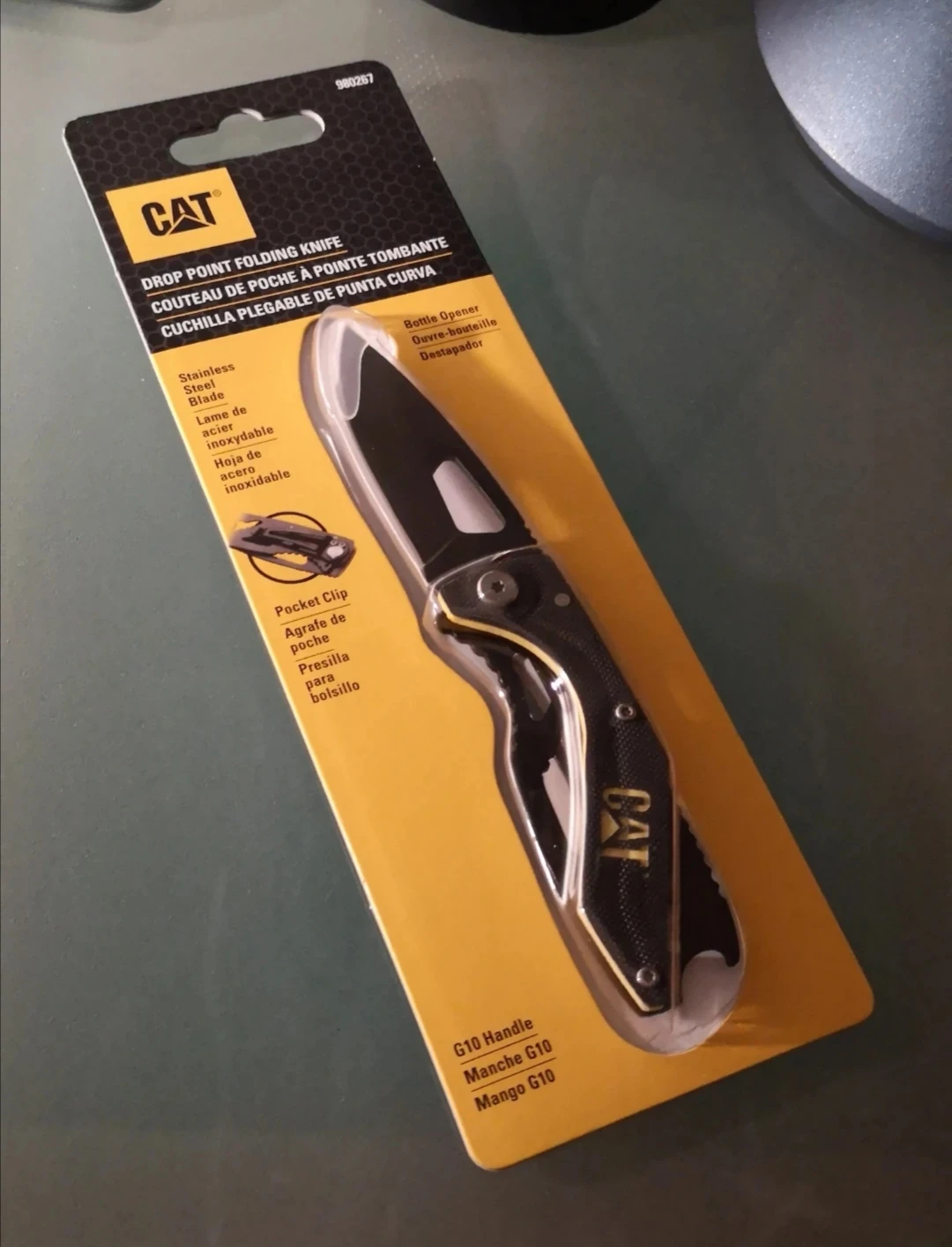 New Cat Folding Knife Tool + Bottle Opener