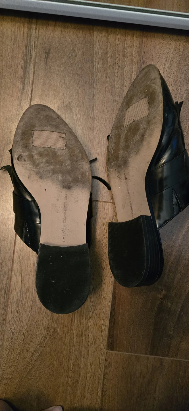 French Connection Black Mules with Fringe - Womens Size 7 - photo 2