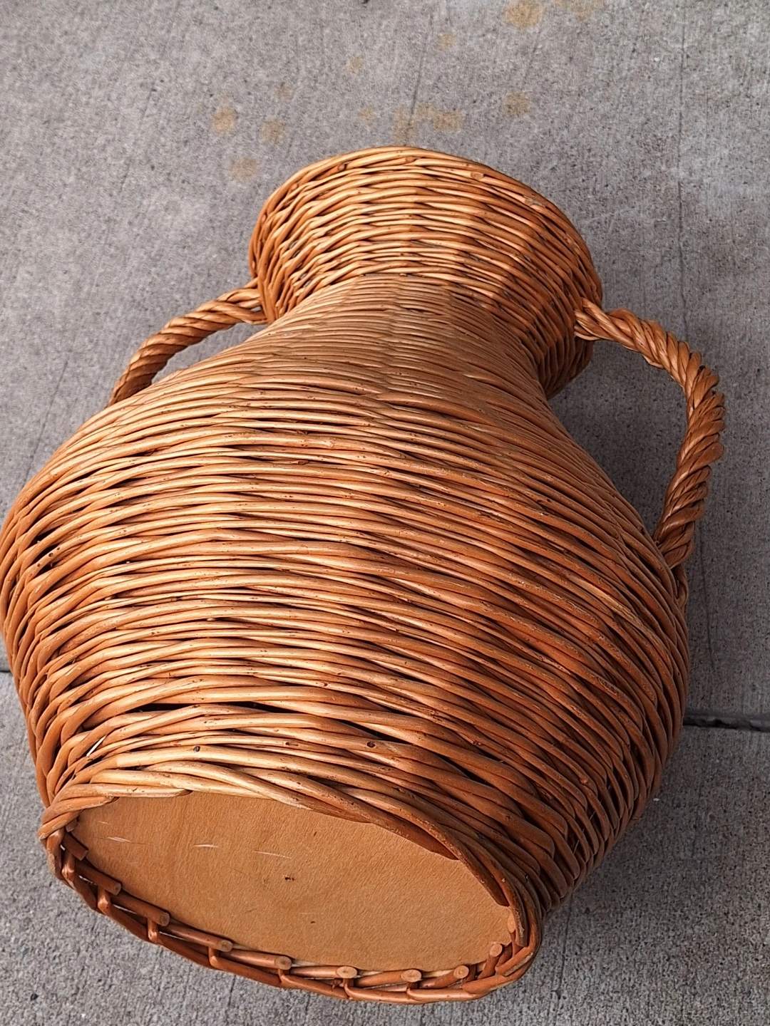 Wicker Vase with Handles