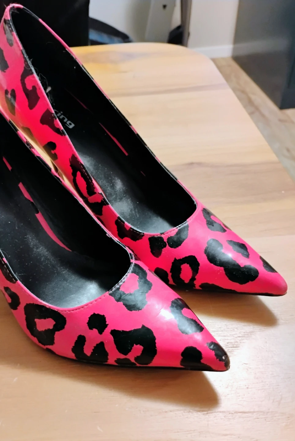 Hot Pink Leopard Print Stiletto Heels