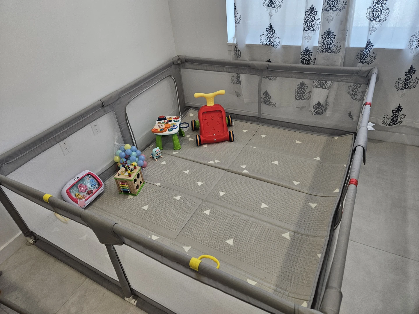 Baby Playpen + Activity Walker ,Toys ; 70 x 70, Retail $180+