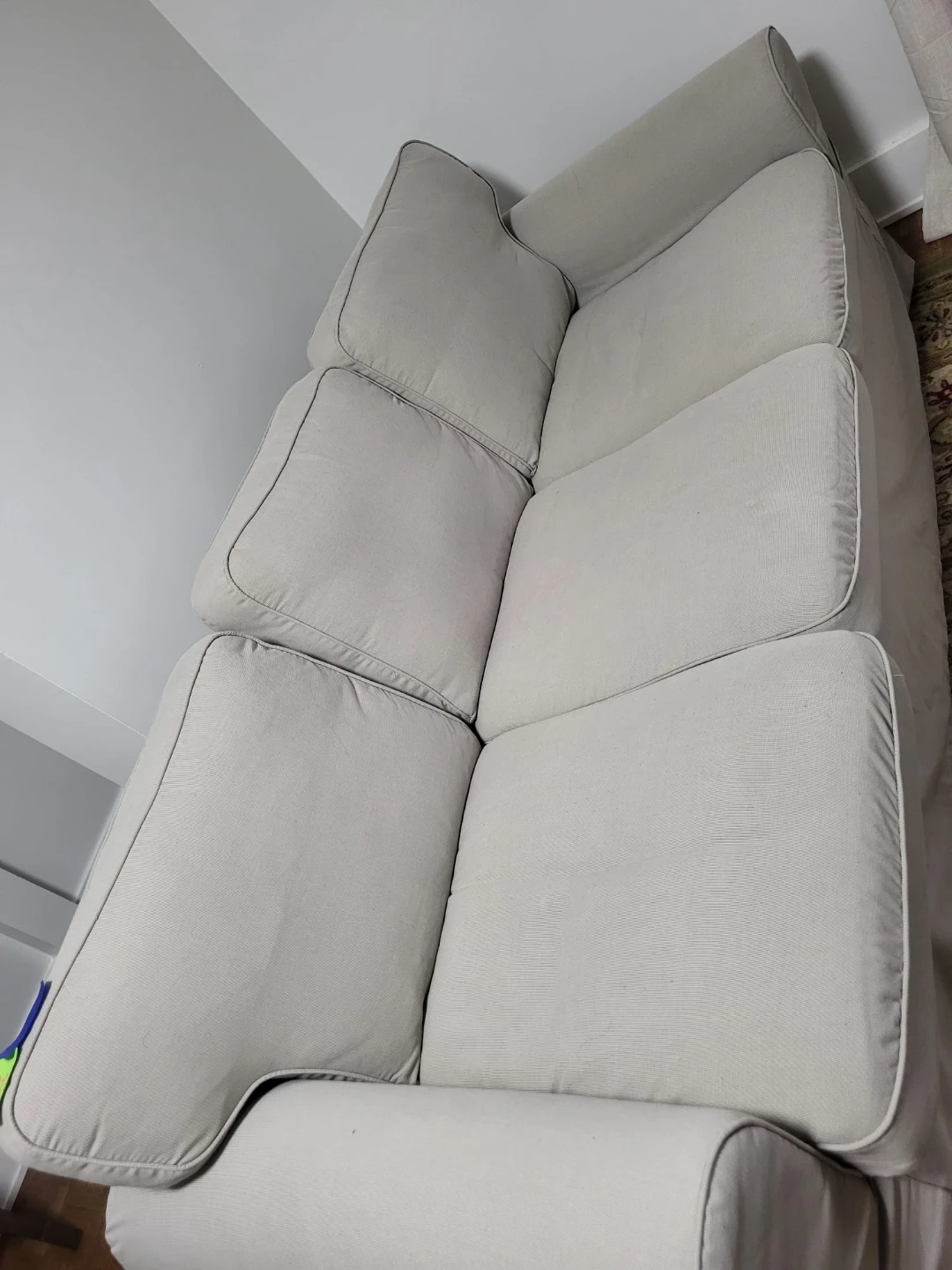 Light Grey Sofa with Removable Cushions