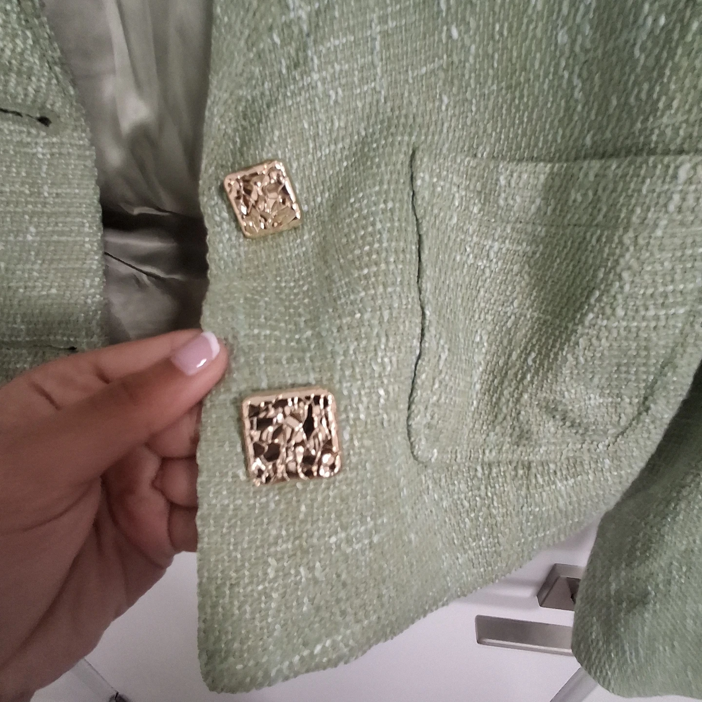 SHEIN Green Cropped Blazer - photo 3