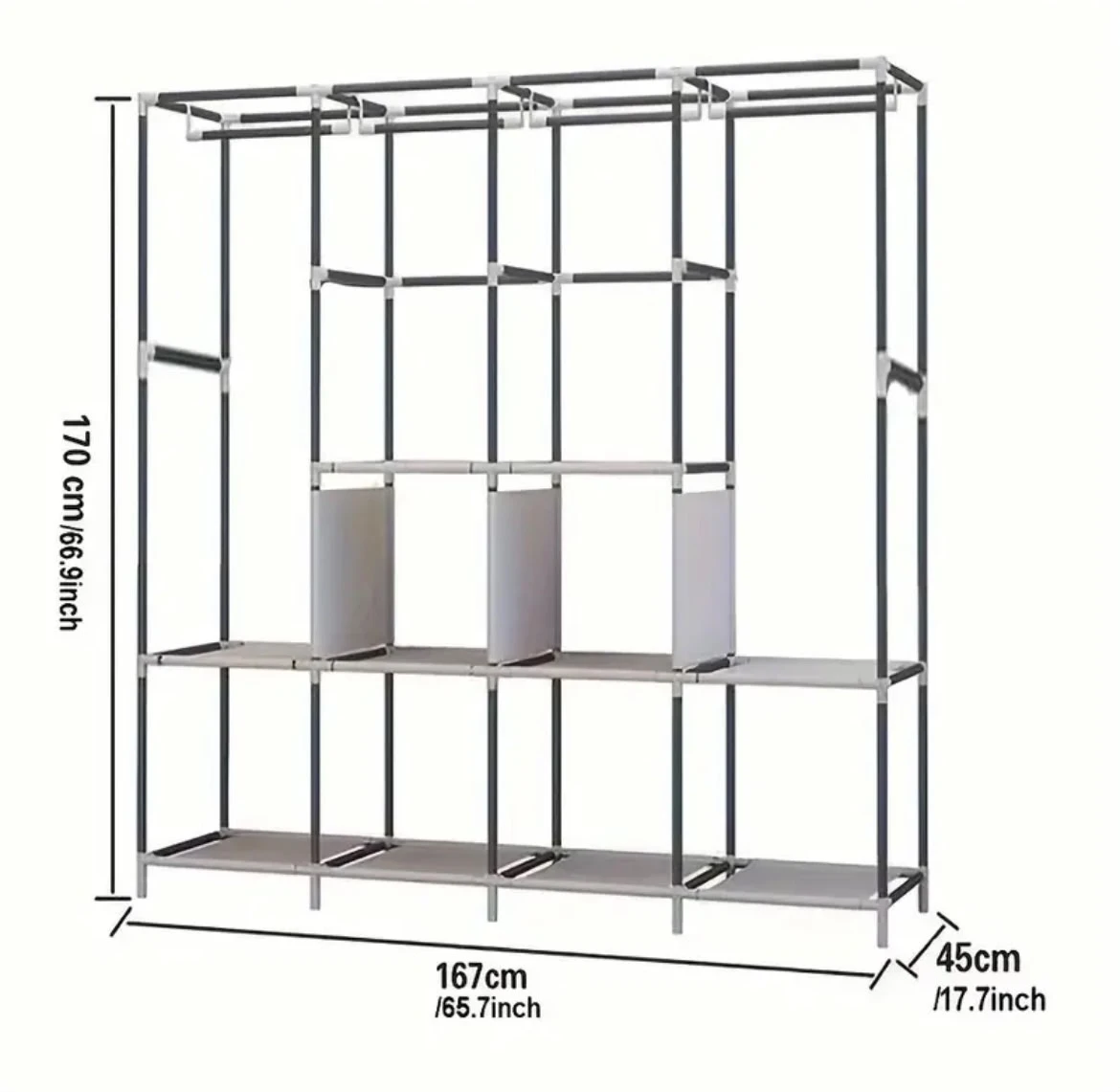 Never used Portable Wardrobe Clothes Storage Organizer - photo 2