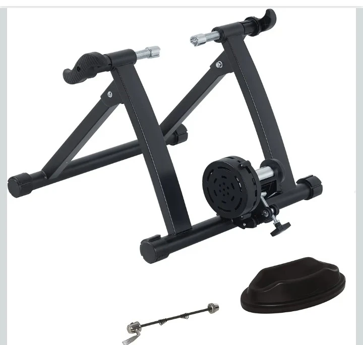 Foldable Indoor Bike Trainer, Black