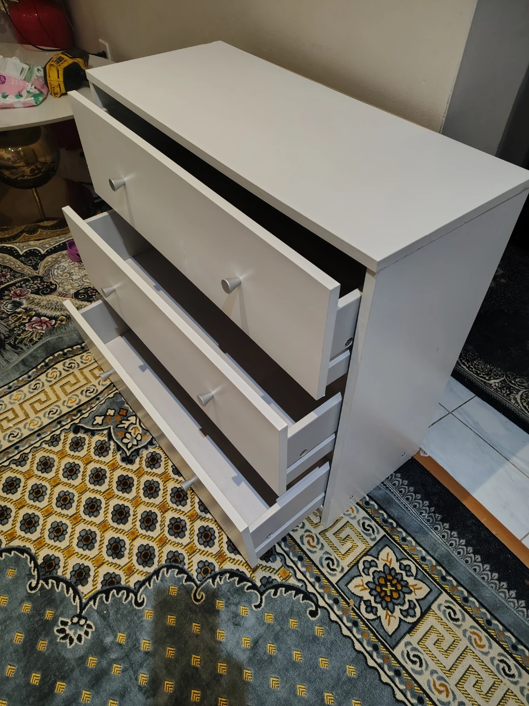 White 3-Drawer Dresser - photo 4