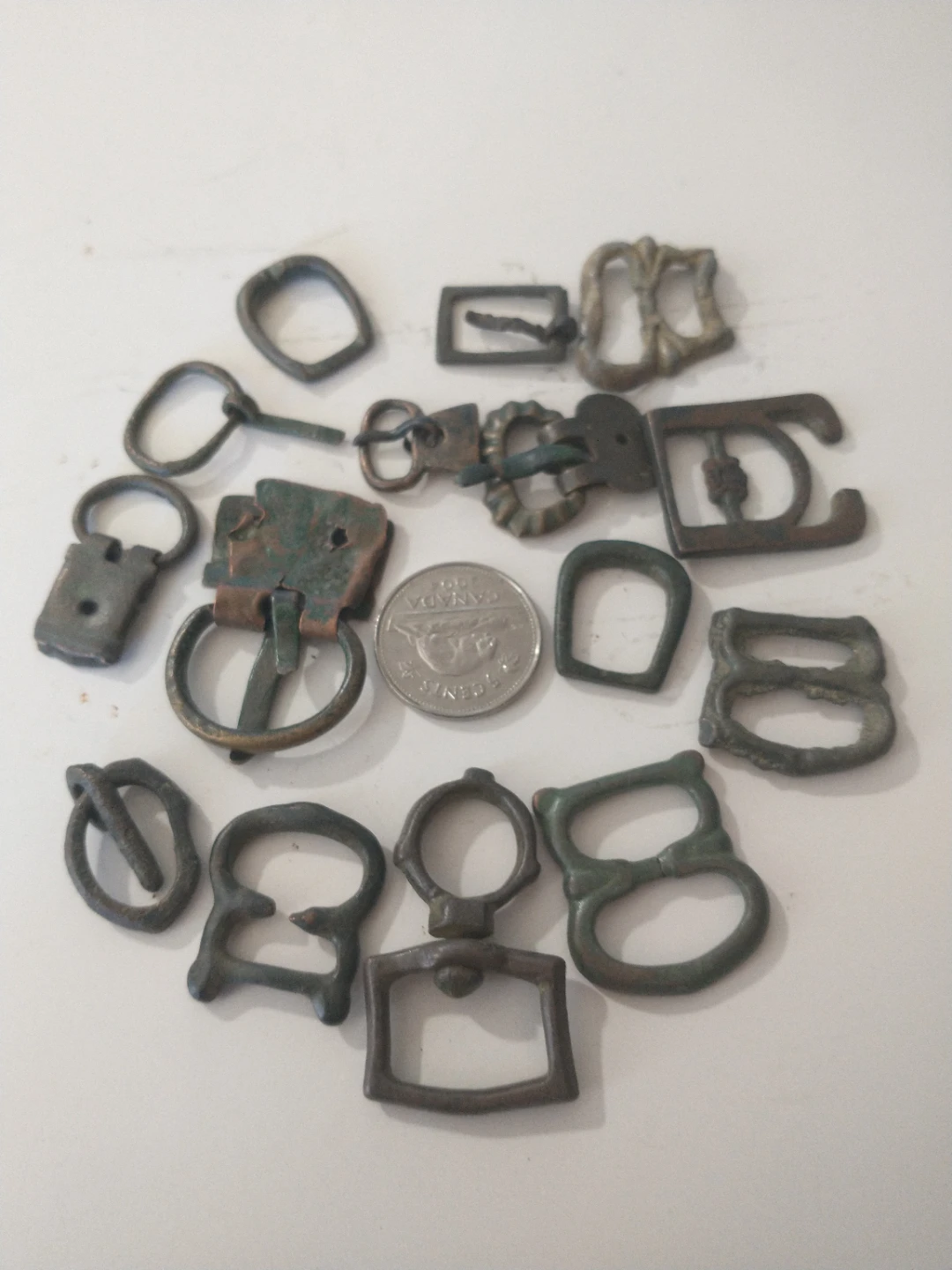 Lot of 15 unique medieval metal buckles - photo 3