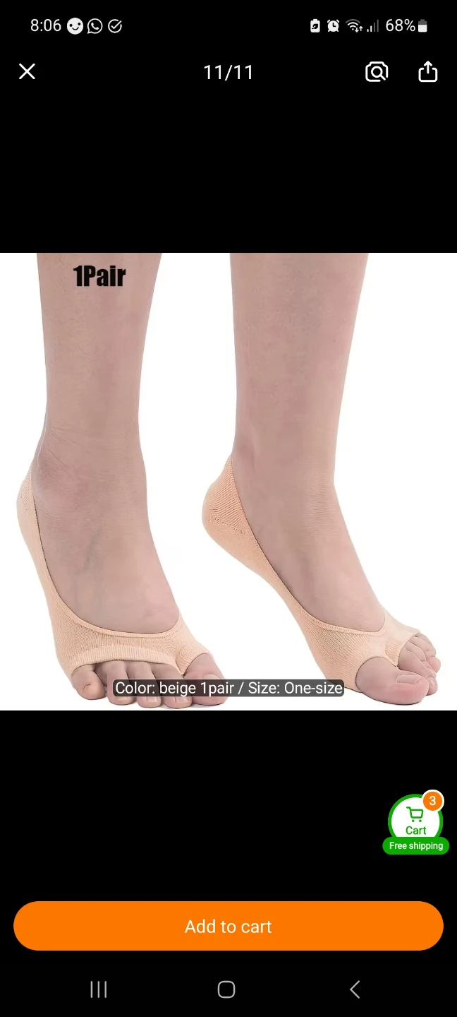 Open toed socks