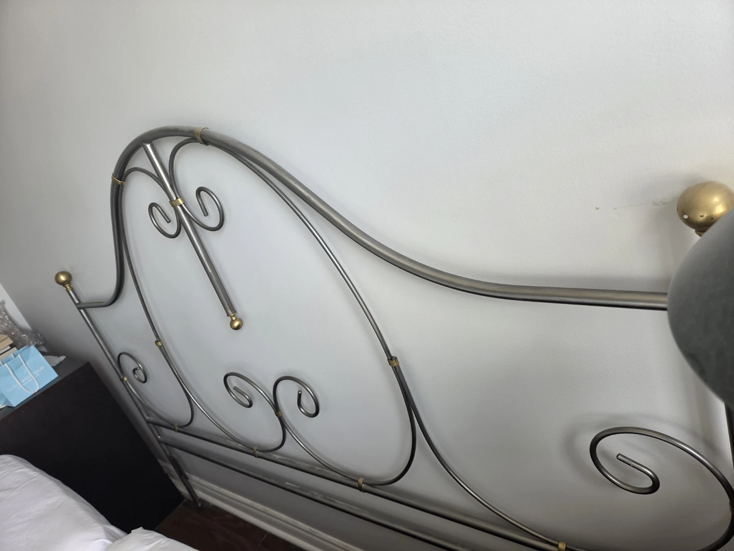 Metal Headboard with Scroll Design - photo 2