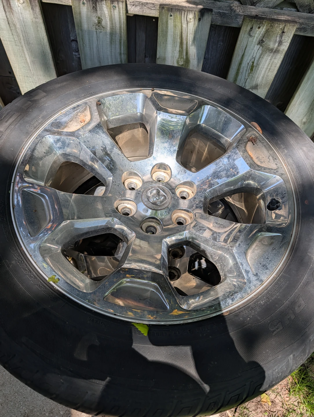 Set of 4 Chrome Wheels and Tires - photo 4