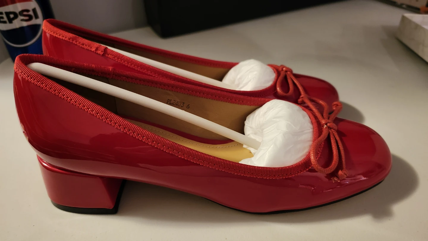 Vas Lamuse Red Patent Bow Ballet Flats - photo 3