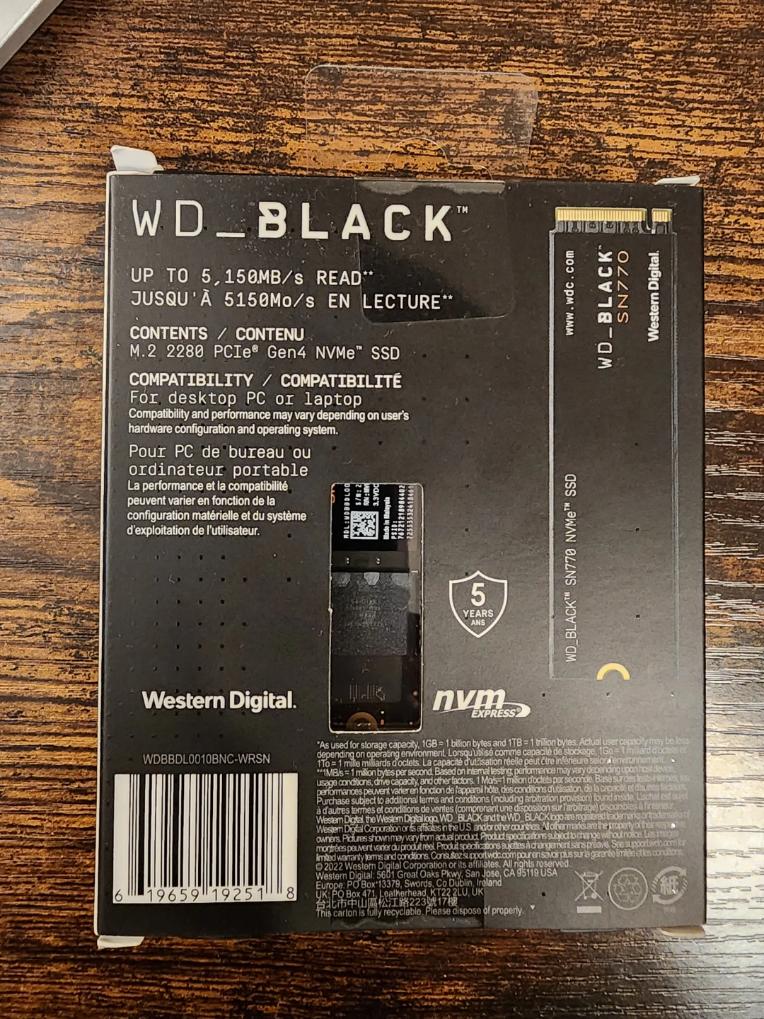 WD Black SN770 1TB SSD - photo 2