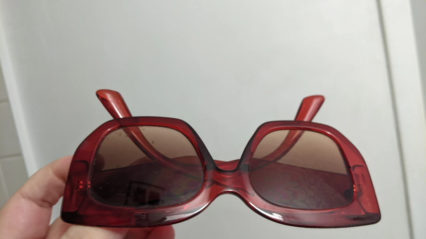 Red Oversized Sunglasses