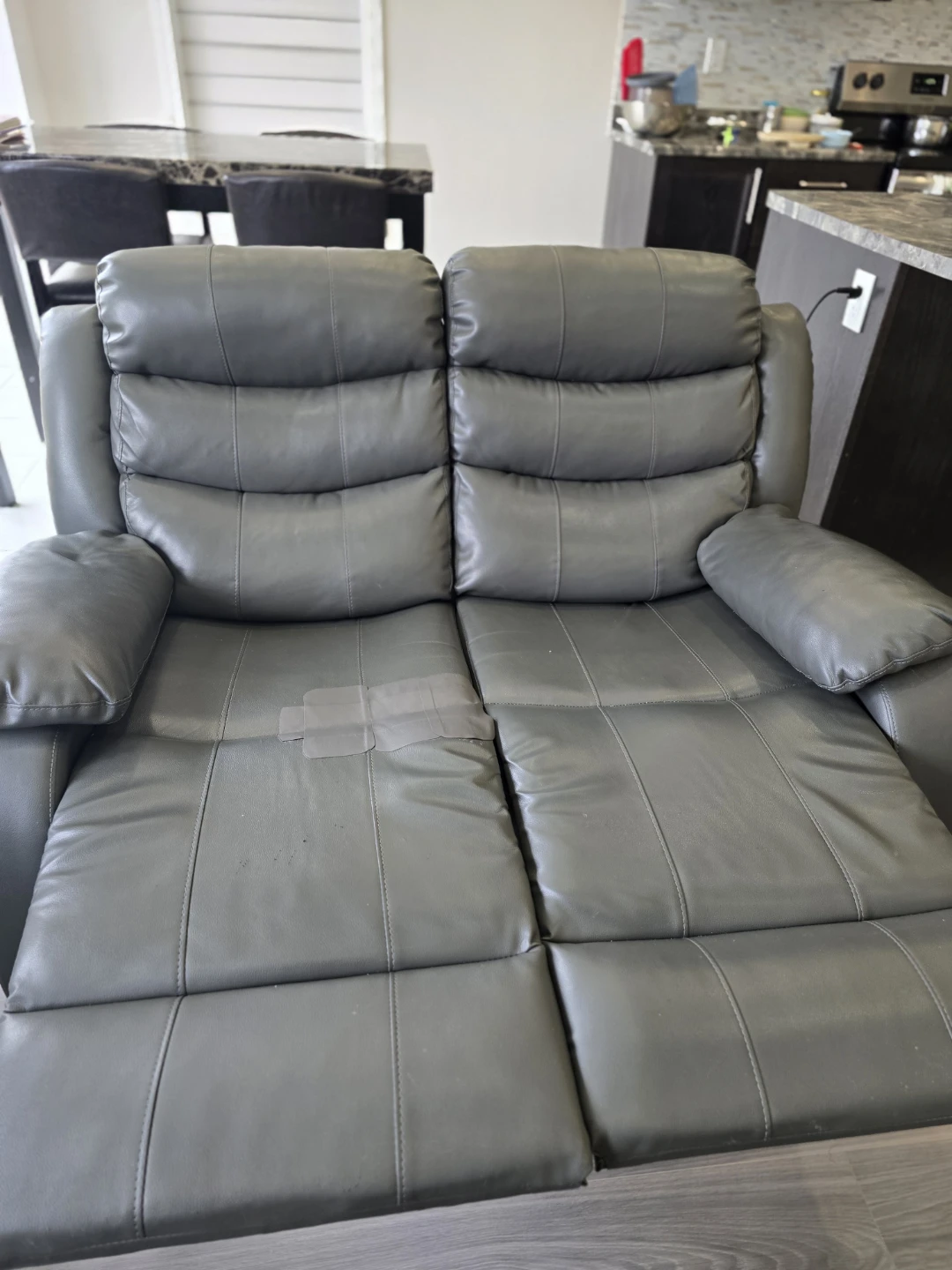 Grey Reclining Sofa & Loveseat Set with Console - photo 4