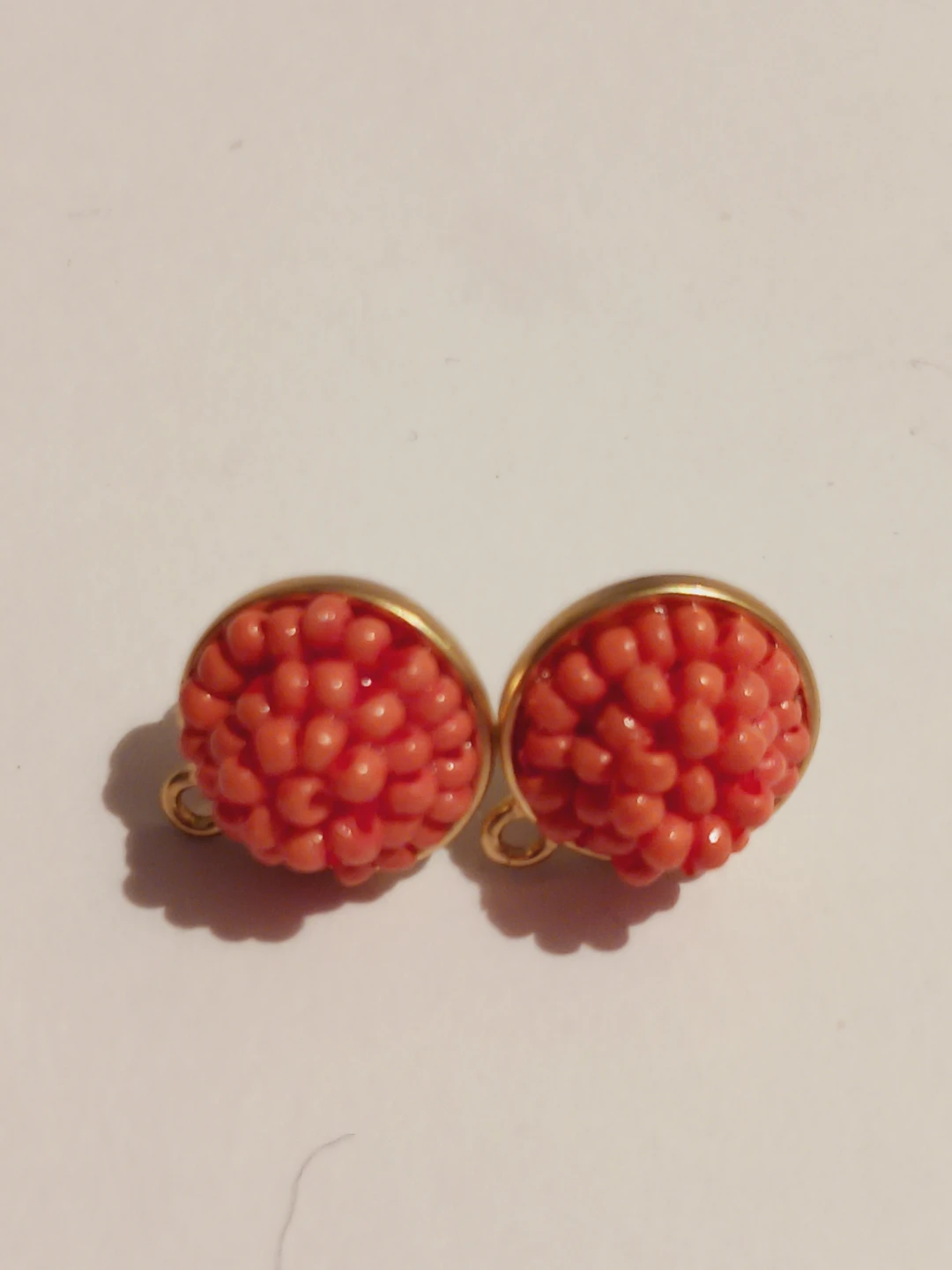 Coral Ball Button Earrings - photo 4