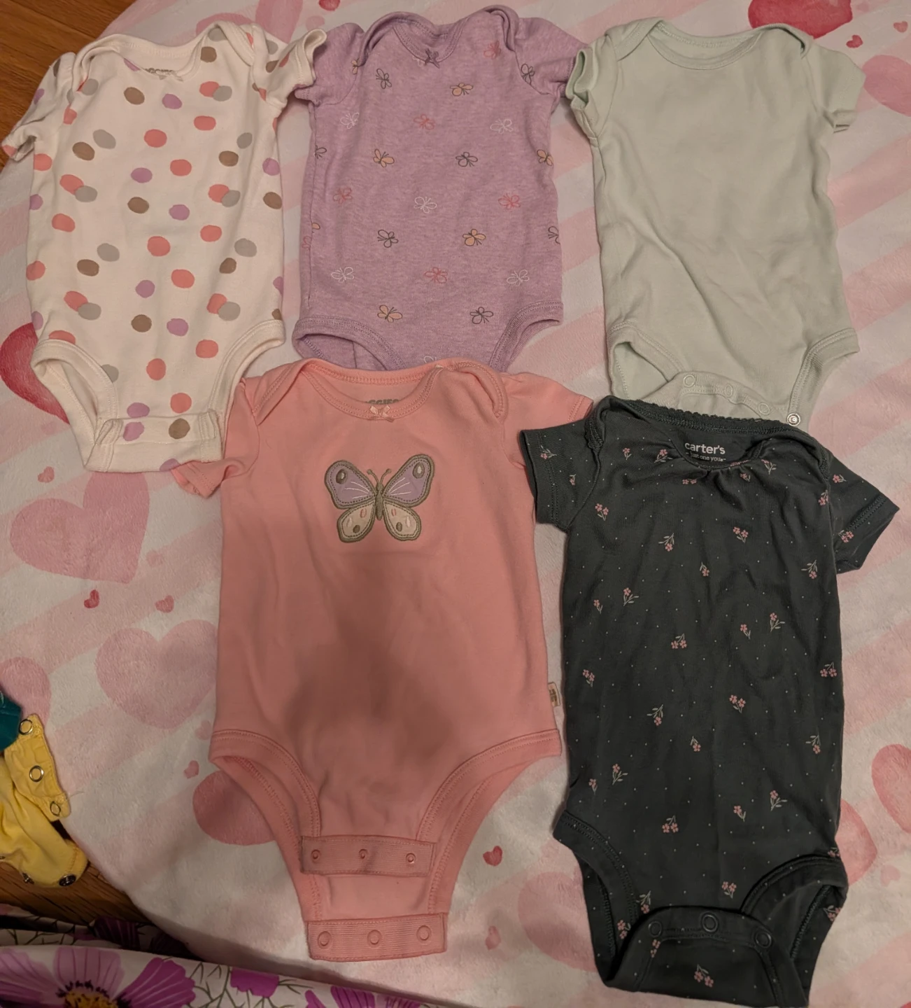 Carters Baby Girl Bodysuits (5-Pack)