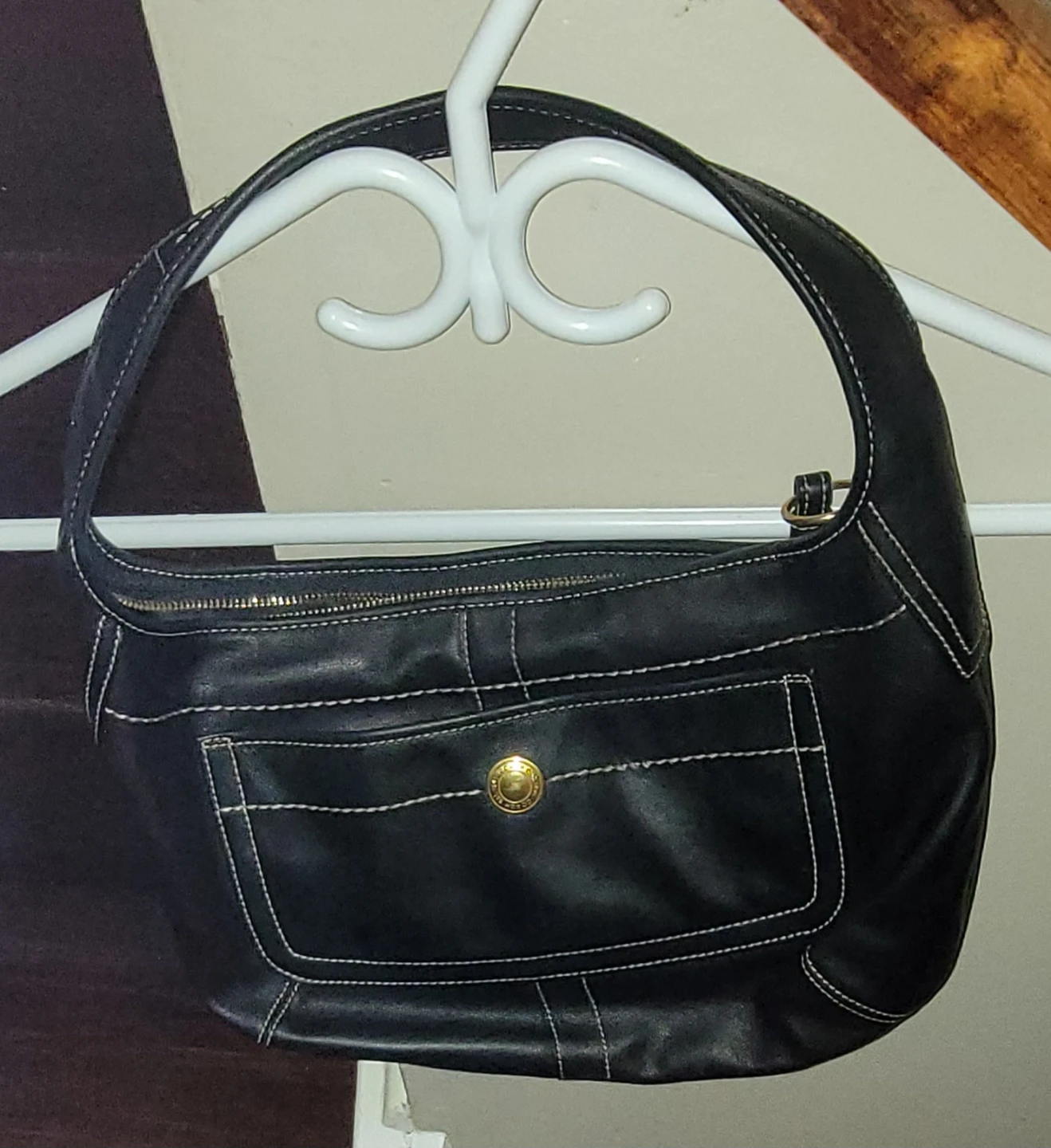Coach Black Leather Hobo Handbag - photo 4