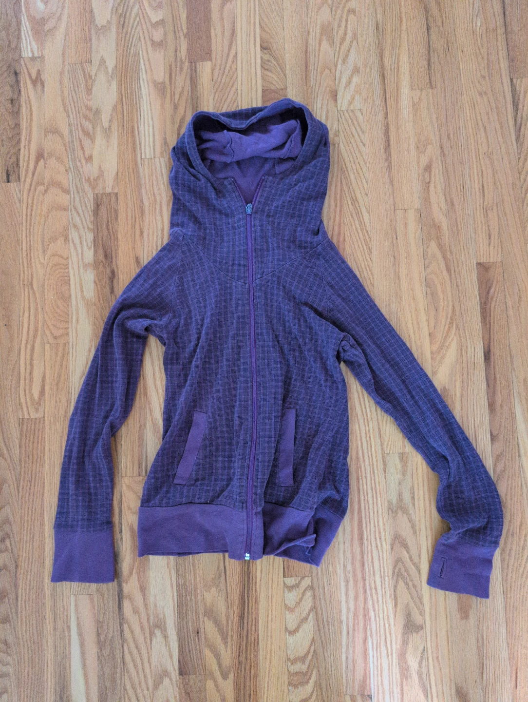 Bench Purple Plaid Zip-Up Hoodie ⚽
