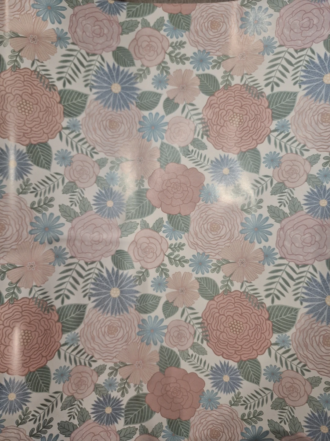 Reversible Wrapping Paper Floral Design Gift Warp 17"×396" - photo 2