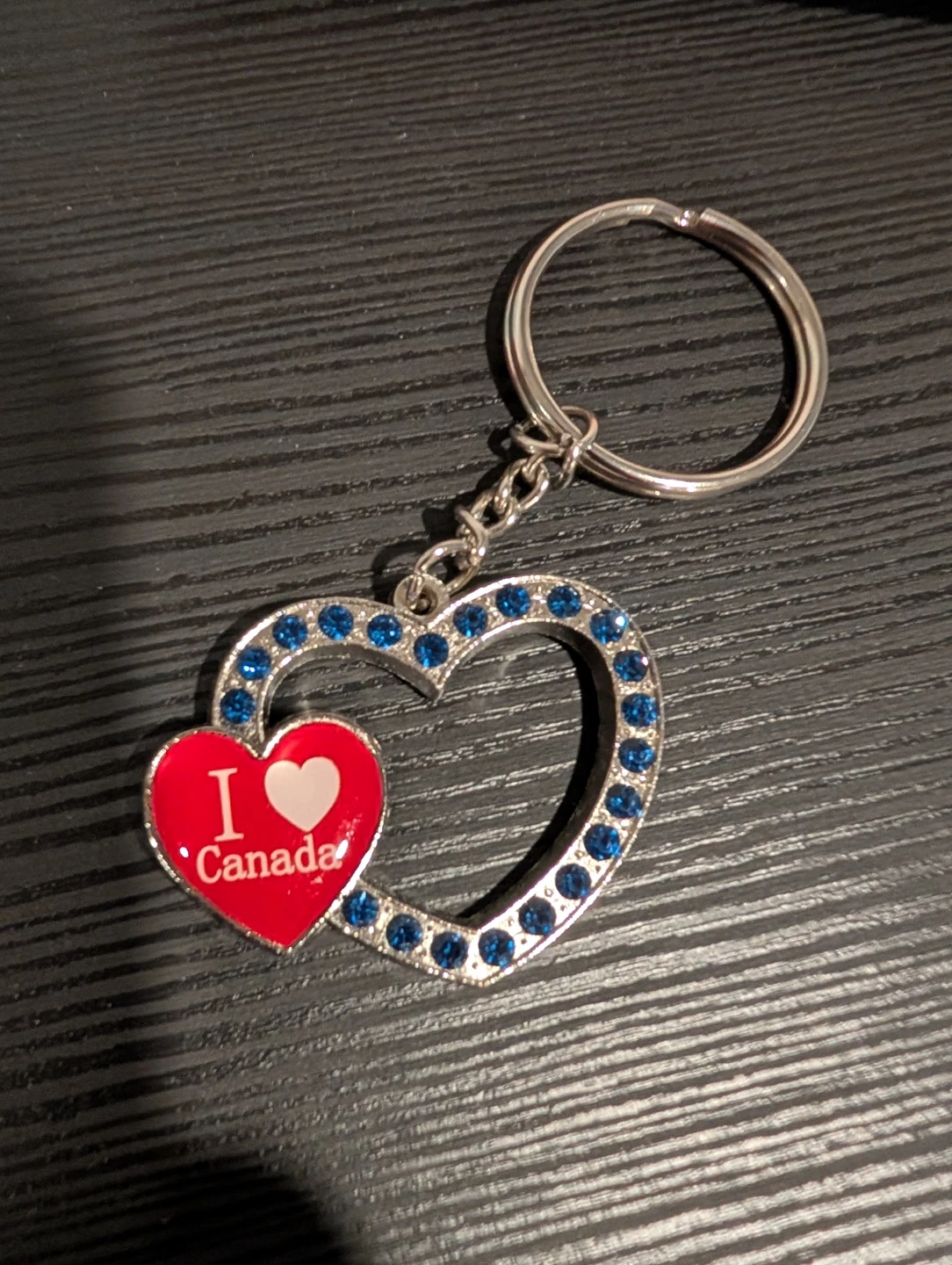 I Love Canada Heart Keychain