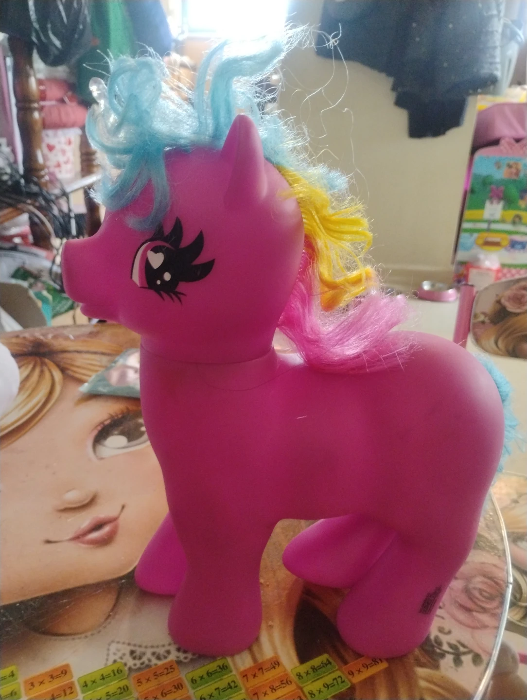 Pink Pony Toy with Blue and Yellow Hair - photo 2