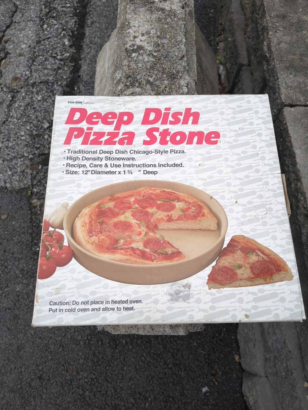 Deep dish pizza 🍕 stone 12 inch round 1 3/4 inch deep