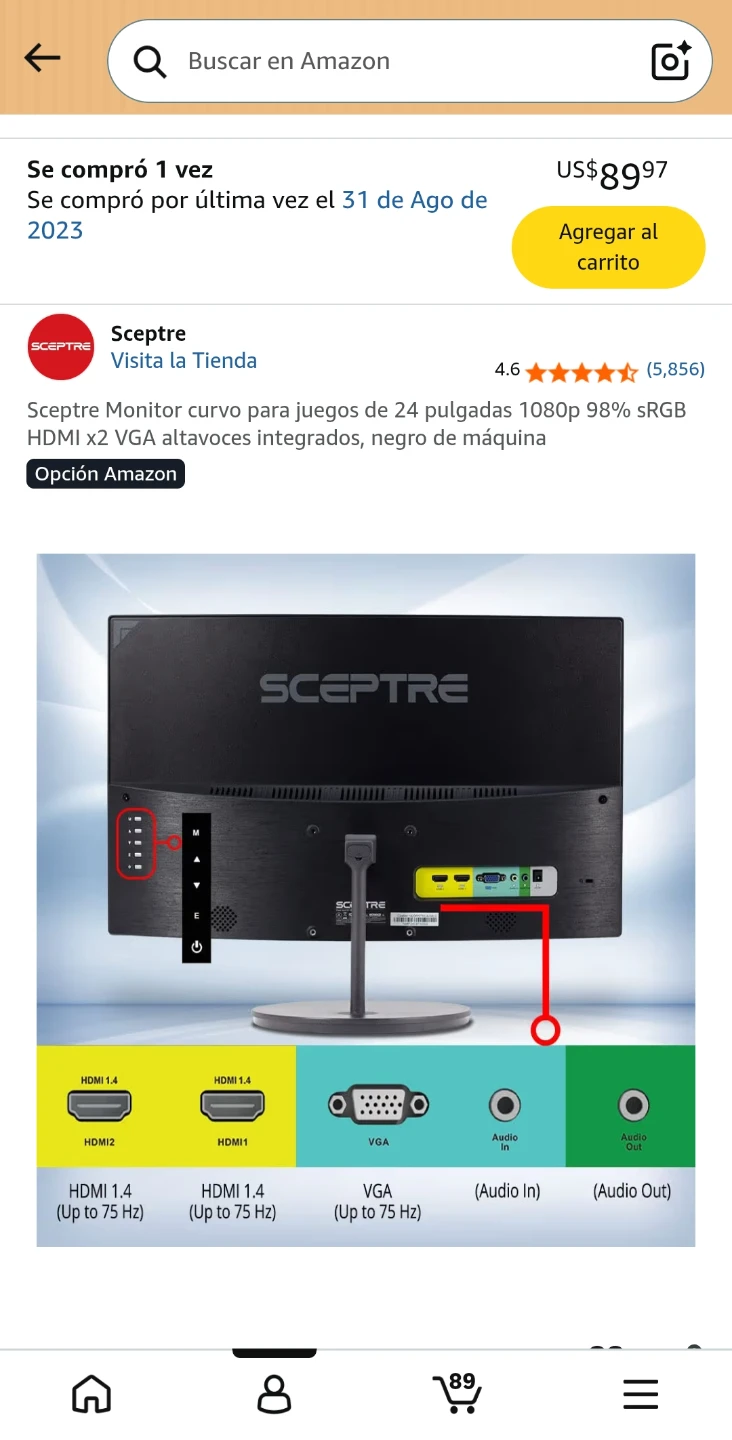 Sceptre 24-inch Curved 1080p Monitor - photo 2