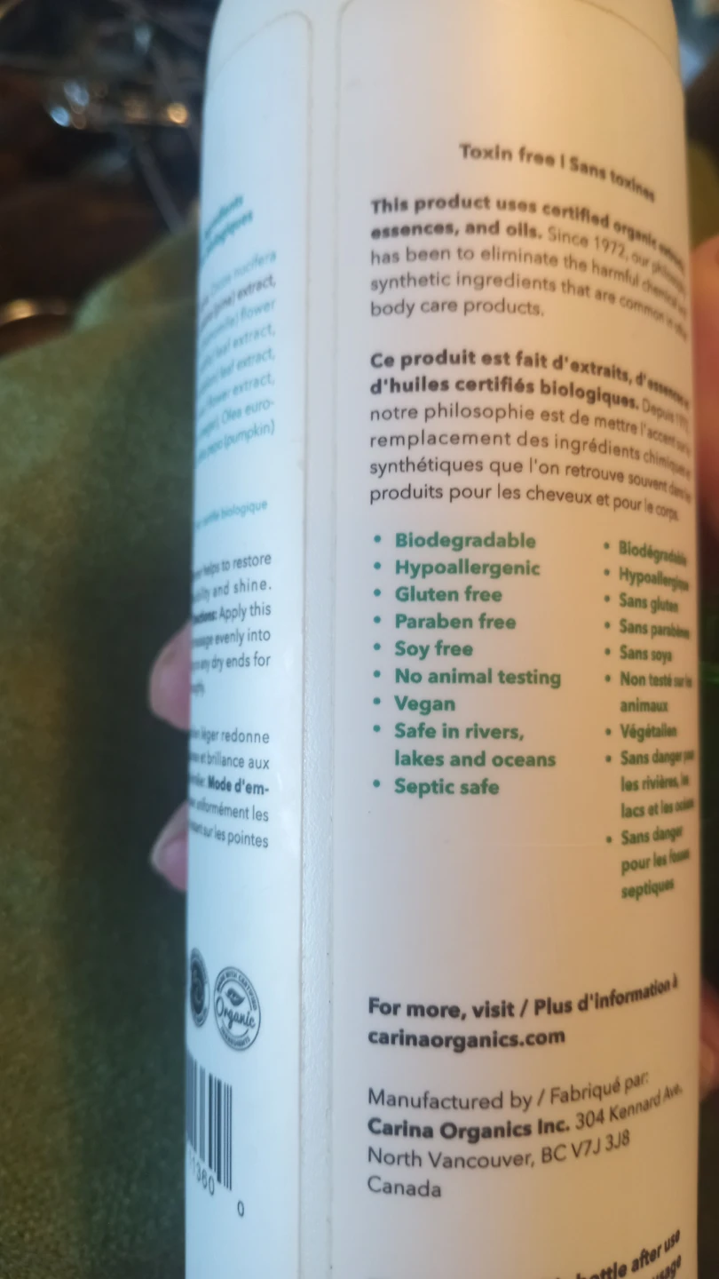 Carina Organics Unscented Daily Light Conditioner 360ml - photo 3