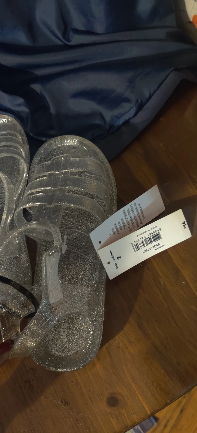 Joe Fresh Glitter Jelly Sandals size 2 - photo 3