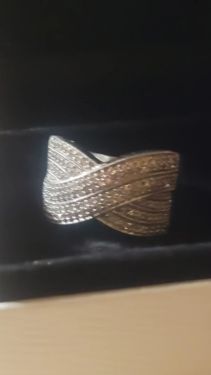 18kt white gold crossover ring - photo 3