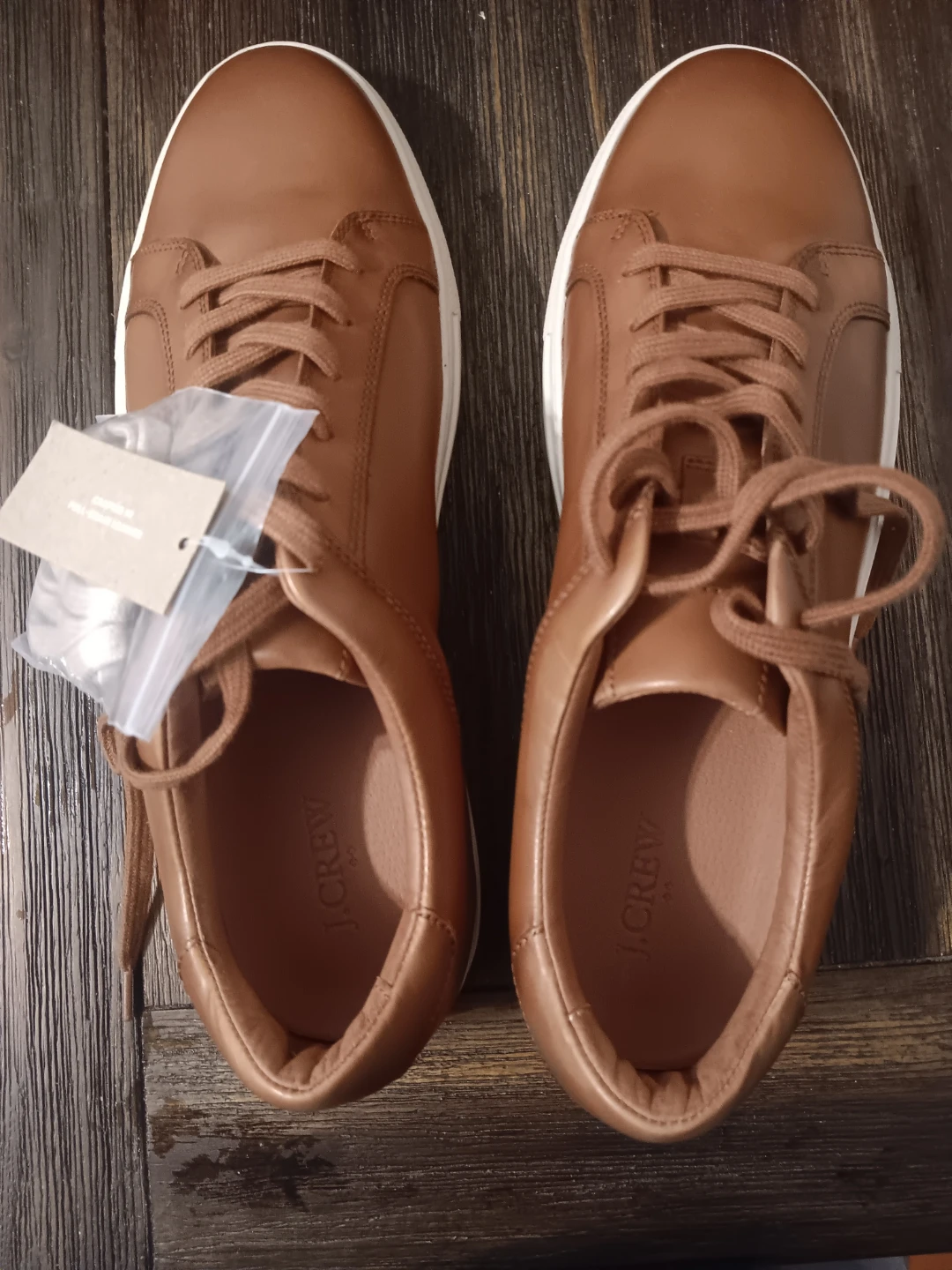 J.Crew Leather Sneakers - Size 10 - Brown